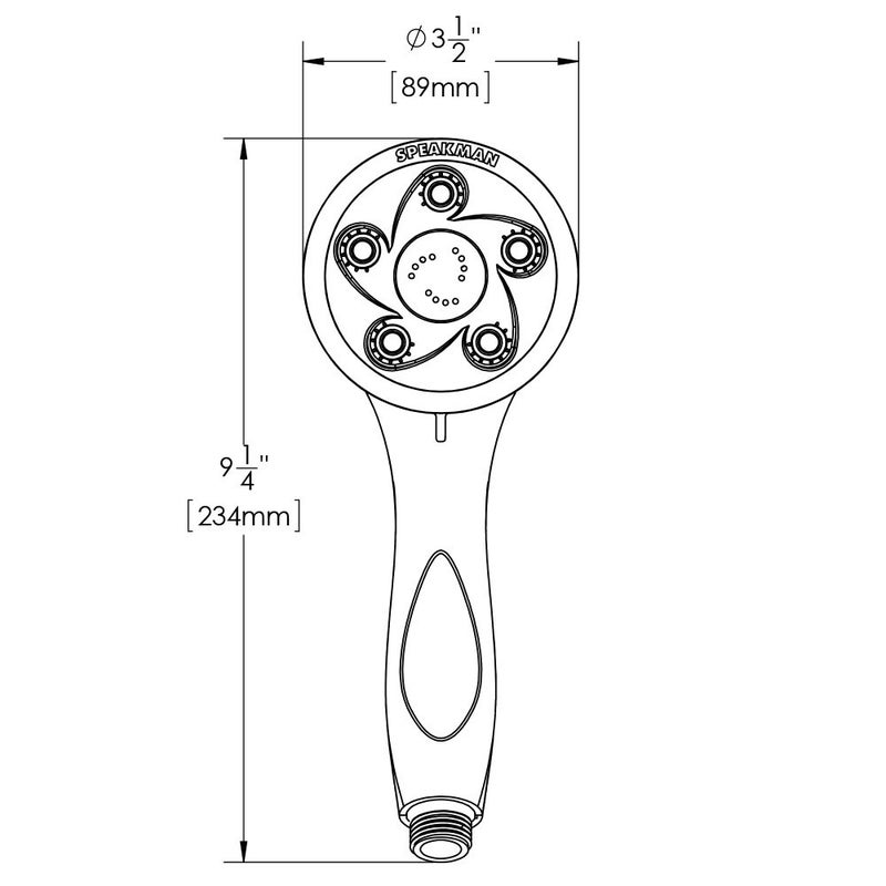 Speakman VS-2007-PB Napa Removable Hand Shower Head and Hose for Stylish Bathroom DÃ©cor, Polished Brass, 2.5 GPM - Image 4